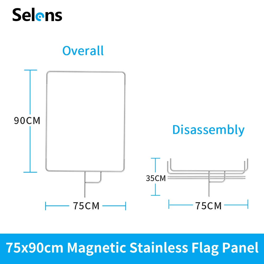 

Selens Portable Removable75x90cm Stainless steel Flag Panel Reflector Diffuser Photo Studio Kits Photography Props Fotografia