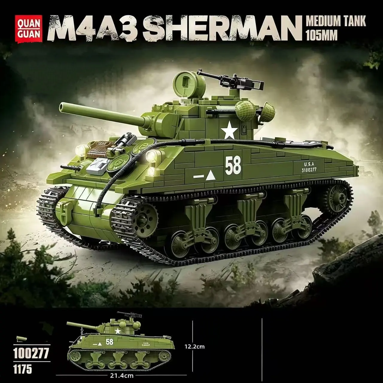 C100277 Army Series Panther Type-G Tank Building Block Toy Collection Model Children For Christmas And Birthday Gifts Tank model