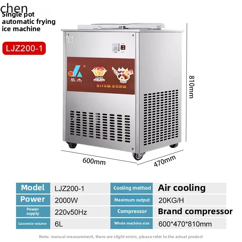 ZML macchina per friggere il ghiaccio automatica macchina per il yogurt fritto di raffreddamento commerciale macchina per frullato di frutta macchina per porridge di ghiaccio fritto