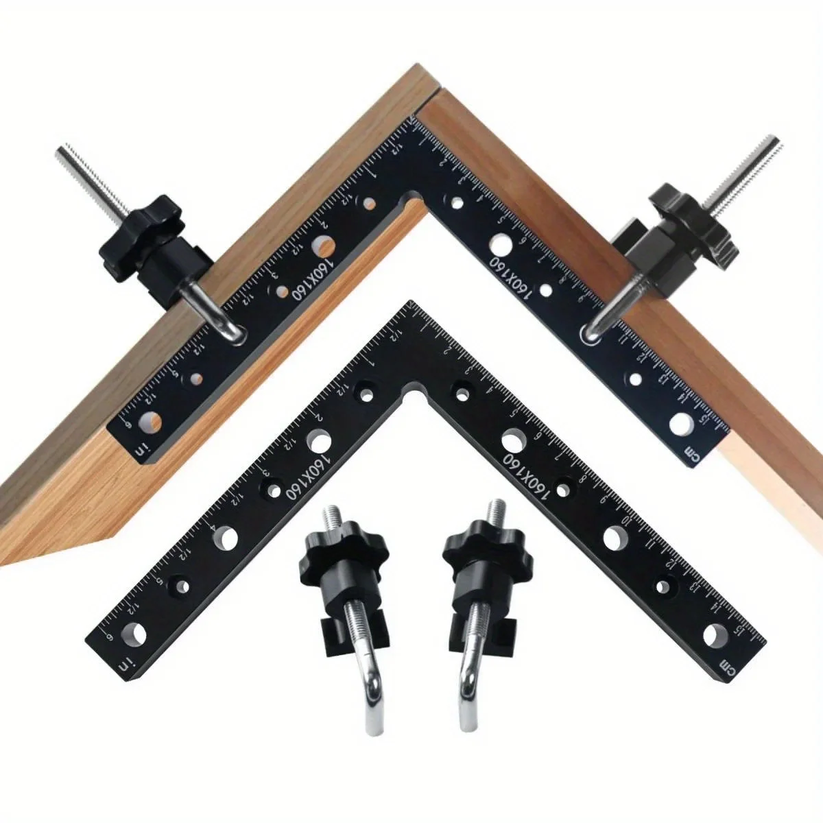 90 Degrees Positioning Squares Right Angle Clamp, Woodworking Carpenter Corner Clamping Square Aluminum Alloy Fixing Clip Tools