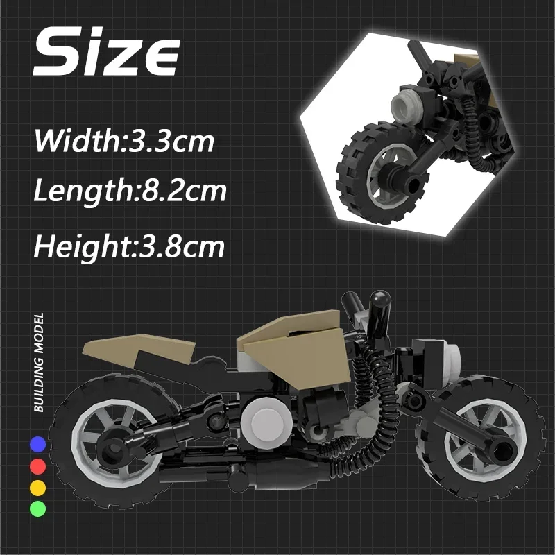 Racing Car Bike Vehicle MOC Mini Small Motorcycle Building Block Kit Compatible Figures Road Speed Brick Model DIY Kid Toy Gift