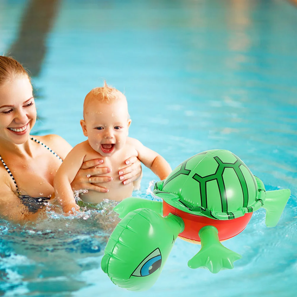 2 Pcs Inflatable Turtle Balloons PVC Party Props Kids Toys Lifelike Reusable Storage Transport Swimming Pools Beaches