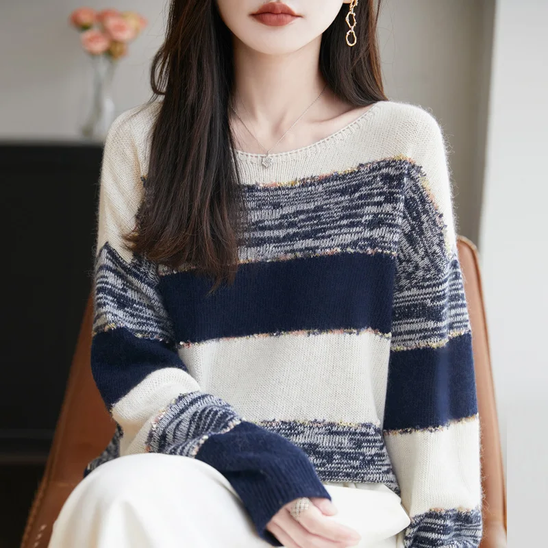 Fashion Women Sweater Autumn Winter Long Sleeve Loose Knitted Sweater Warm Korean Bottoming Shirts Casual Basic O-neck Pullovers