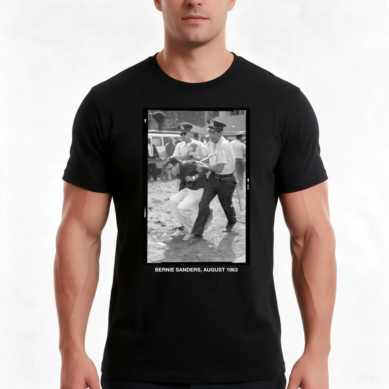 Bernie Arrest T-Shirt Summer Casual Cotton Tee Oversized Streetwear Tops Vintage Graphic Print Loose Fit Short Sleeve