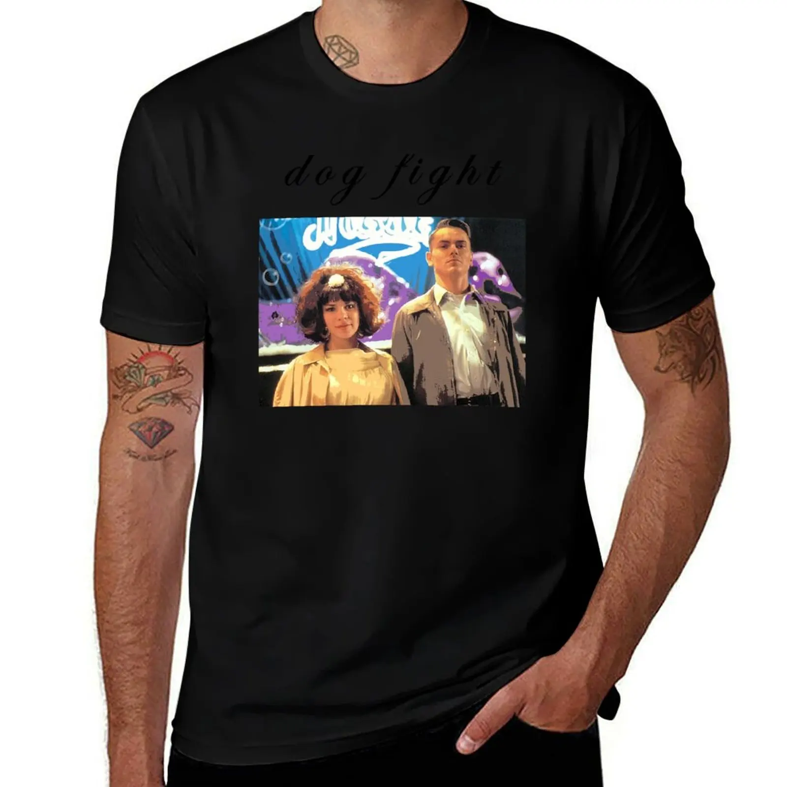 dog fight T-Shirt Casual Basic Short Sleeve T-Shirt