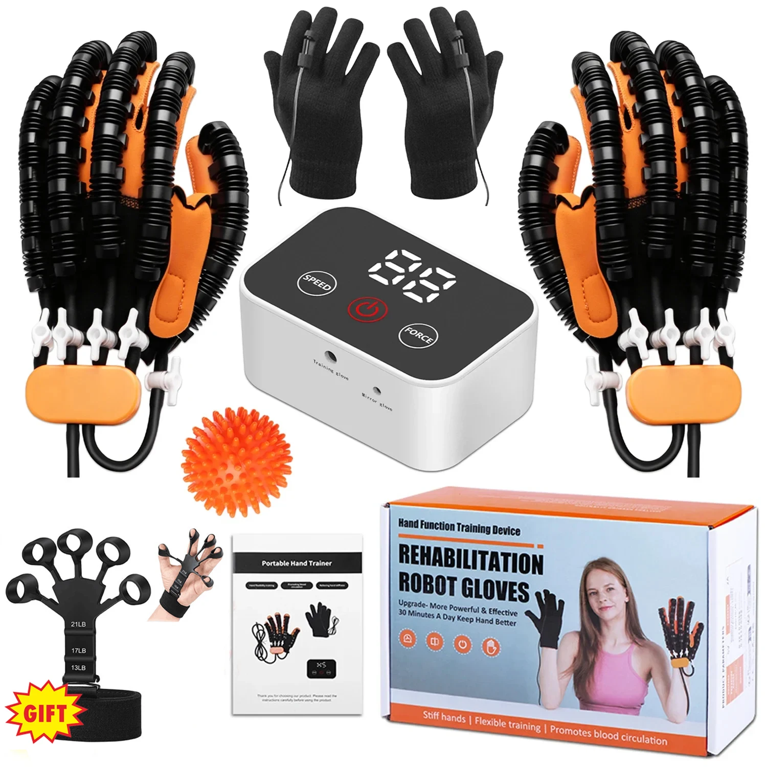 

Физиотерапевтическая перчатка для восстановления функций кисти, массажная перчатка для тренировки рук, роботизированные перчатки для восстановления после инсульта, тренажер для восстановления пальцев при гемиплегии