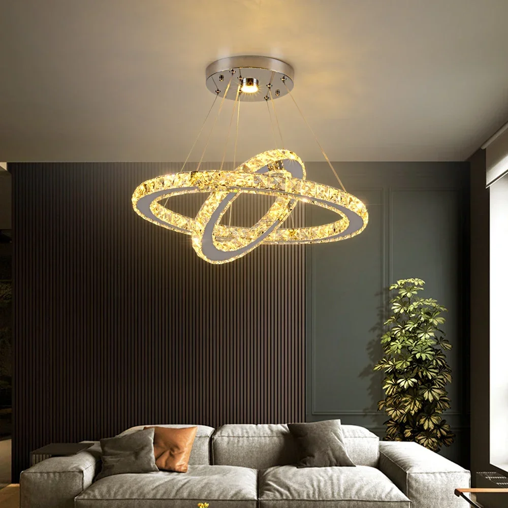 

Crystal Chandeliers Led Luminaria Nordic Pendant Lamp Decorative Led Ceiling Lamps Hanging Light Fixture for Dining Room Bedroom