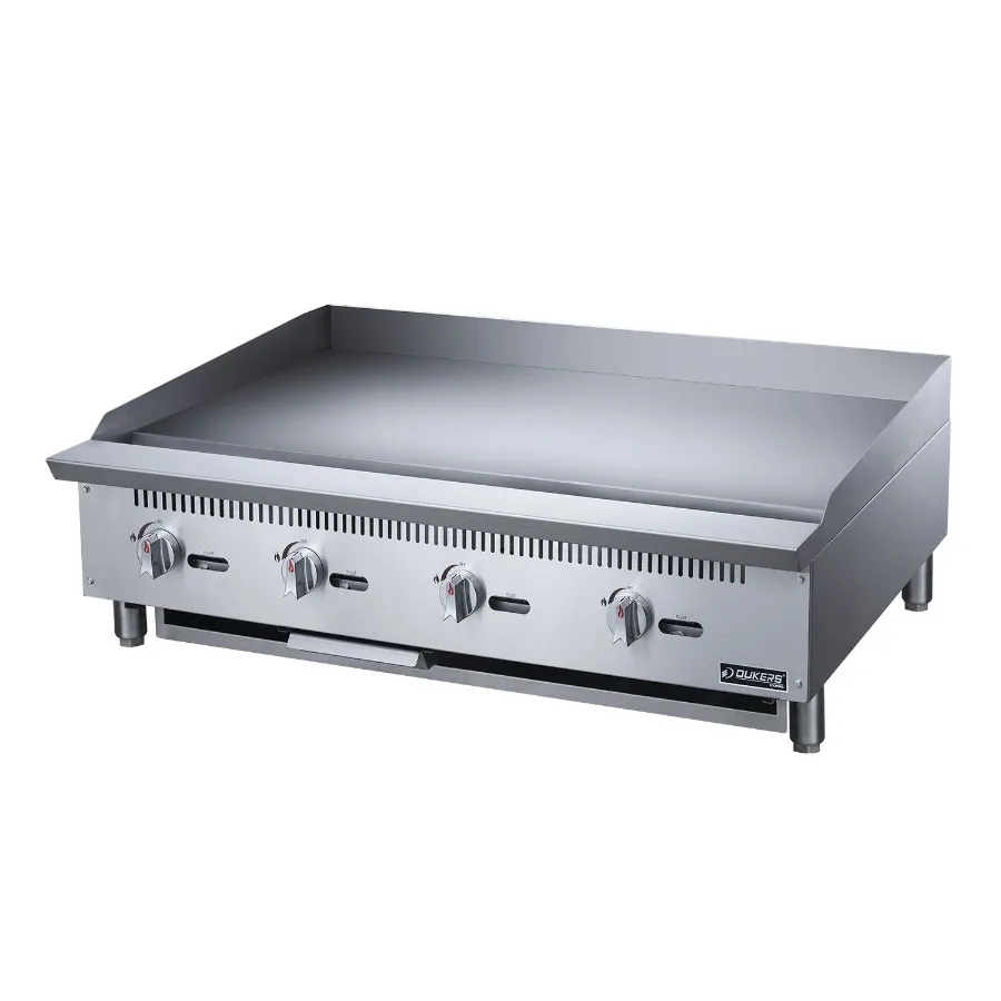 

4Burner Commercial Griddle in Stainless Steel with 4 legs