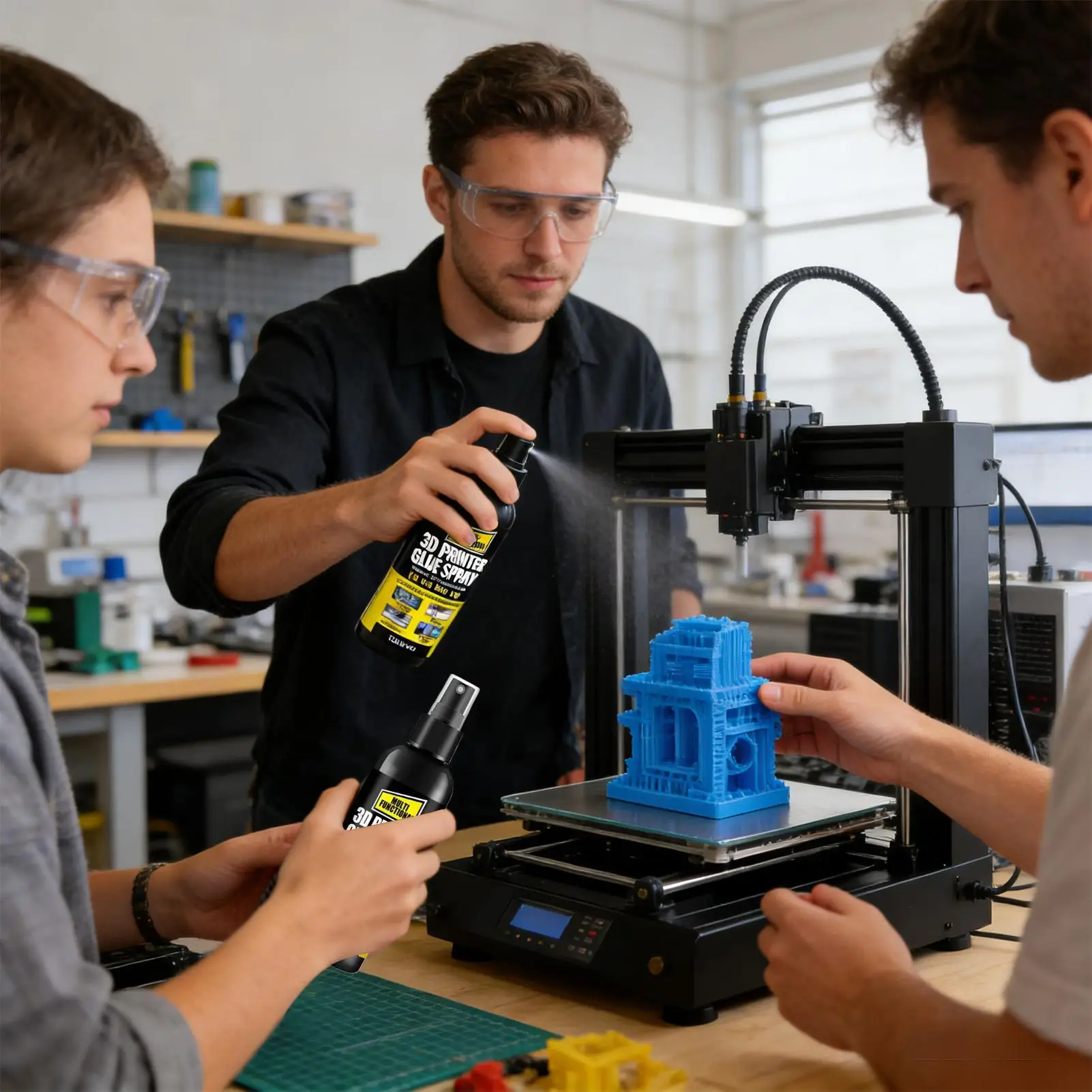 

Клей-спрей для 3D-принтеров, 120 мл, быстросохнущий, для филаментов 3D-принтеров, предотвращает скручивание и деформацию краев