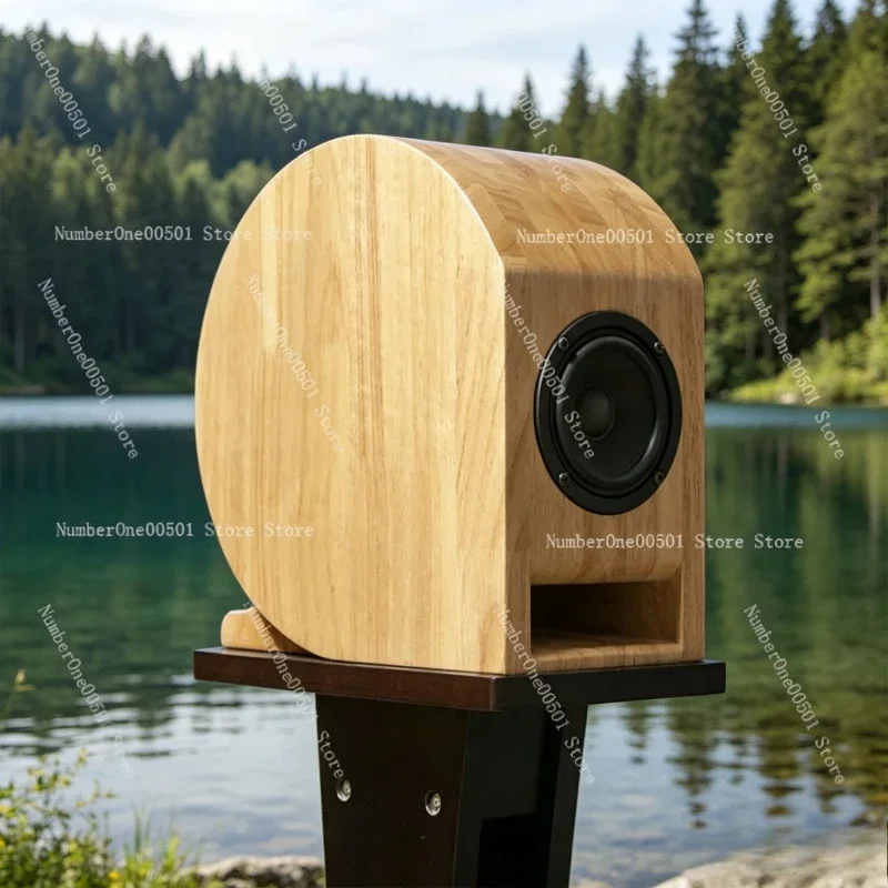 3 Inch HiFi Speaker Empty Cabinet Handmade Teardrop Shape Bass Reflex Enclosure for DIY Audio Projects