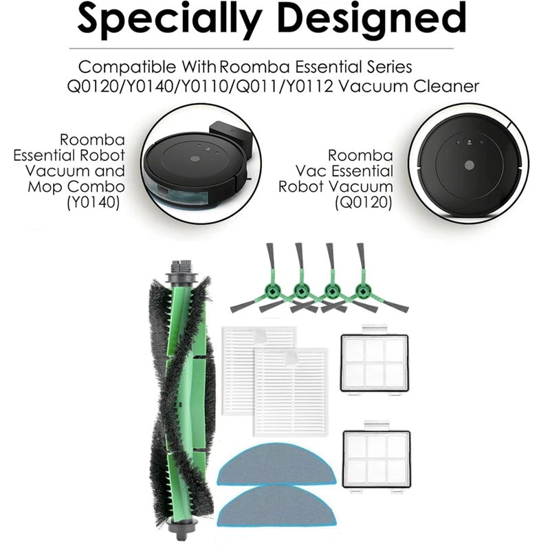 สําหรับ Irobot Roomba Combo Essential หุ่นยนต์ Y0140 Y0112 Y0110 Q011 Q0120 สูญญากาศสิ่งที่แนบมา Roller แปรงด้านข้าง Mop