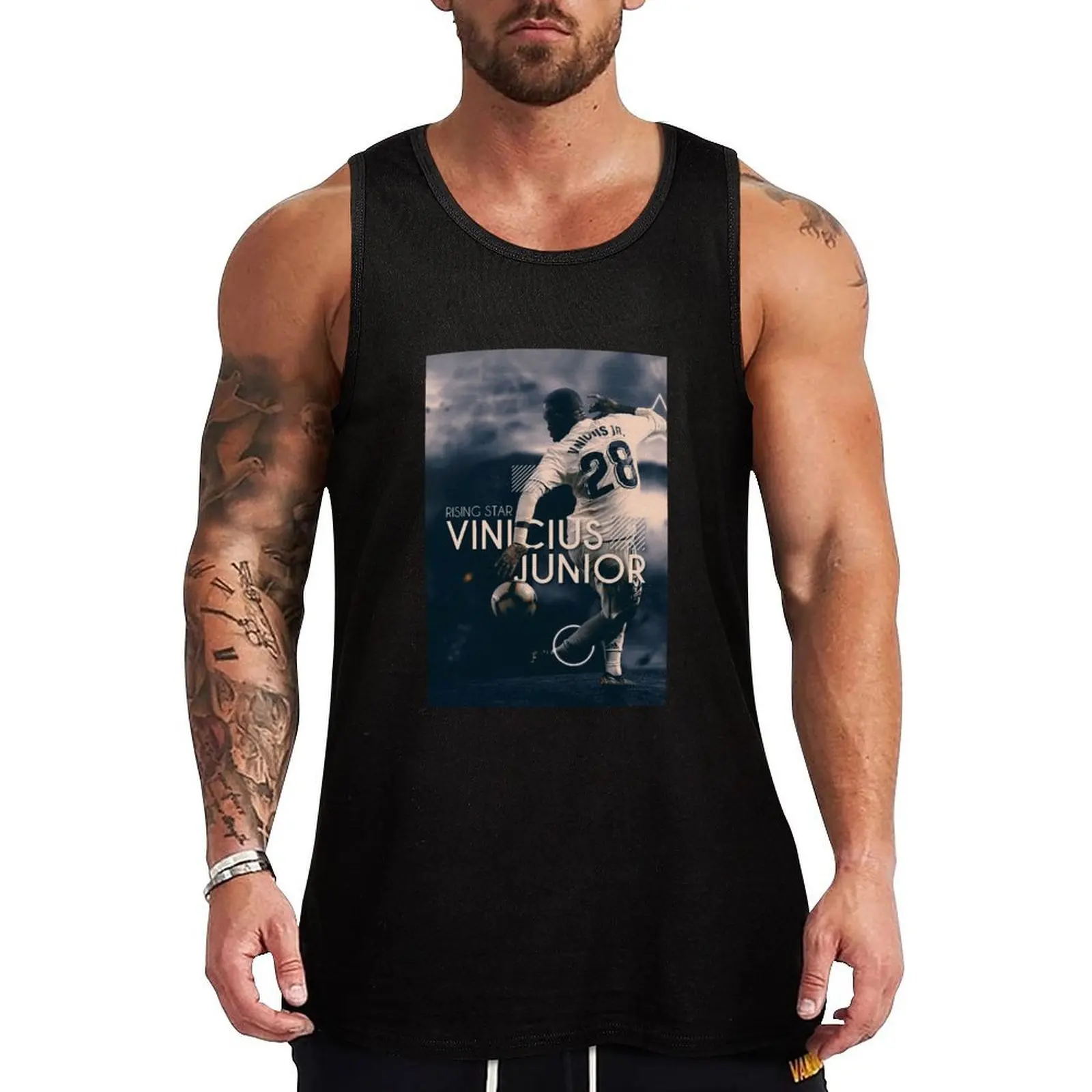 Vinicius Jr Art Wallpaper Tank Top Workout Tank Top Breathable Athletic Fitness Sleeveless