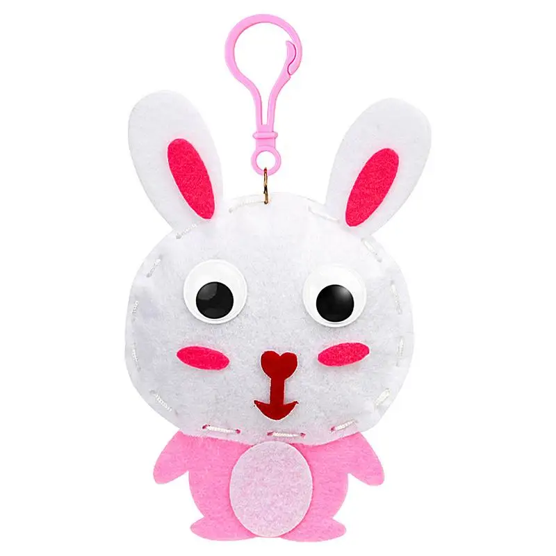 Zestaw do szycia lalek Zestaw do szycia dla dzieci Kreatywny zestaw do szycia Ucz się do szycia Torba na lalki zwierzęce Wisiorek Crafting Animal Doll Bag Charm Easy