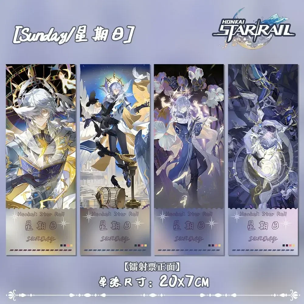 NEU Anime Honkai: Star Rail Sunday Laserticket Lesezeichen Karten Sammlung Nehmen Sie eine Gruppenfotos Buchseite Weihnachten Geburtstagsgeschenke