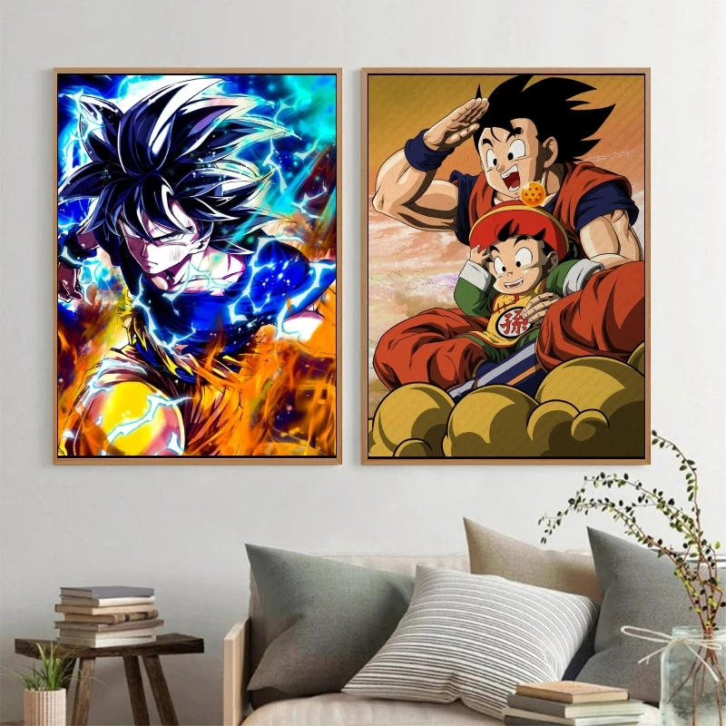 

Canvas Artwork Painting Dragon Ball Kakarot Cartoon Character Picture Children's Bedroom Decor Poster Home Christmas Gifts