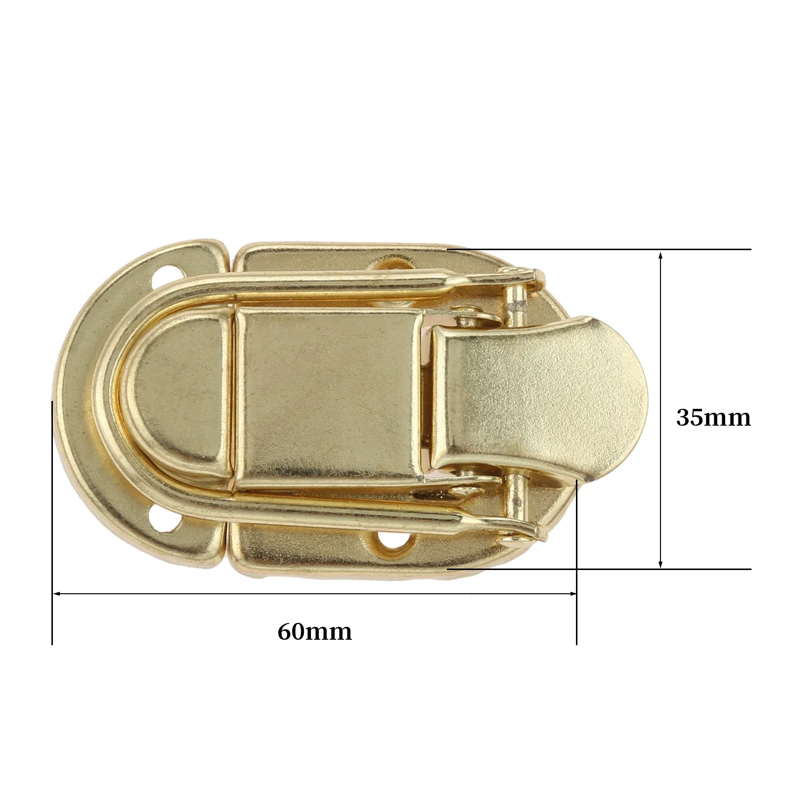 1Pc Zinc Alloy Buckle Latch Clasp Golden Toggle Clasp for Vintage Wooden Jewelry Box Wine Case Toolbox 60*35mm