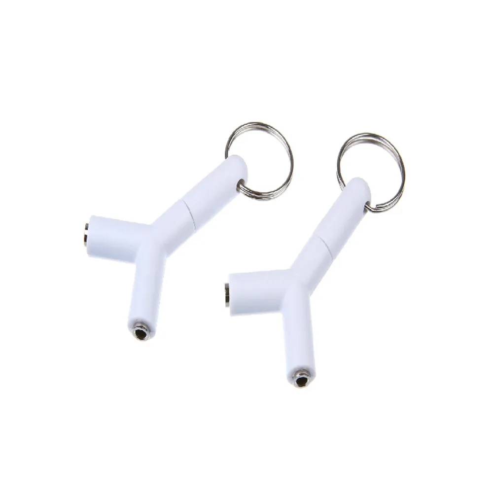 3.5mm Stereo Earphone Splitter Adapter Y Shaped Connector Easy Portable Sharing Headphone Audio Adapter Compatible