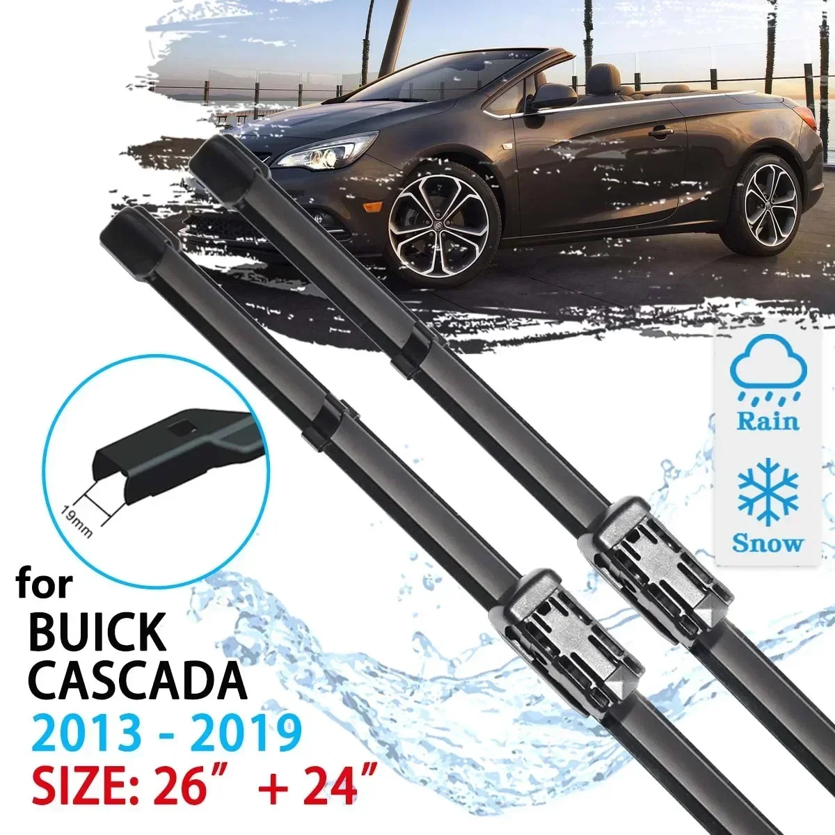 For Buick Cascada Vauxhall Holden Opel Cabrio 2013~2019 Windscreen Windshield Accessories Wipers Windows Car Front Wiper Blade