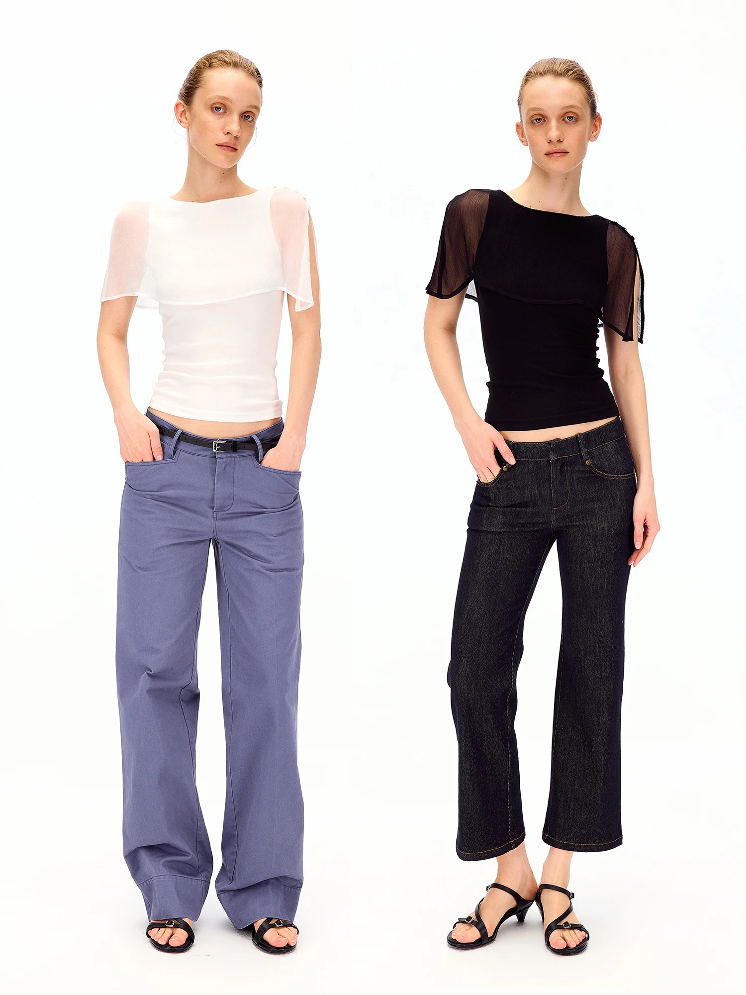 Curri And Silk Blend Slim Fit Shoulder Shawl Single Button Transparent Women's Top Fashionable Summer Modal Fabric round Neck