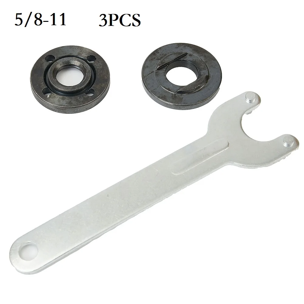 /5/8-11 /Grinder /Flange Nut Set With Spanner Wrench Inner Outer Lock For 4.5 5 7 Inch Angle Grinder Replacement Parts Tool