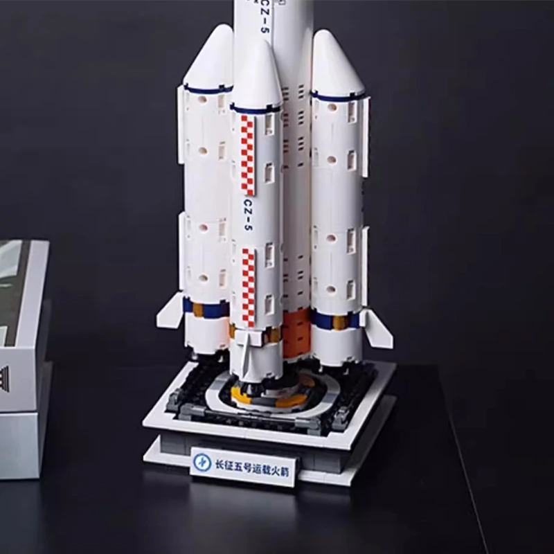 keeppley China Aerospace Long March 5 carrier rocket building blocks assembled toy model ornaments Kawaii birthday gift