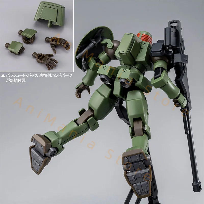 Bandai en Stock HG 1/144 caja Original OZ-06MS LEO conjunto de armas completas Aninm figura de ensamblaje de acción completa modelo juguete regalos para niños SET