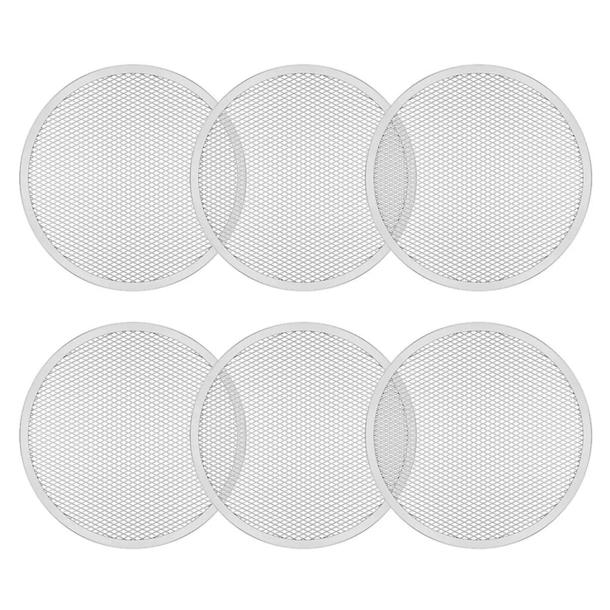 PROFESSIONAL USE 6Pcs Pizza Tray 12in Pizza Screen Non Stick Pizza Oven Tray Temperature Pizza Mesh Baking Tray Reusable Pizza M