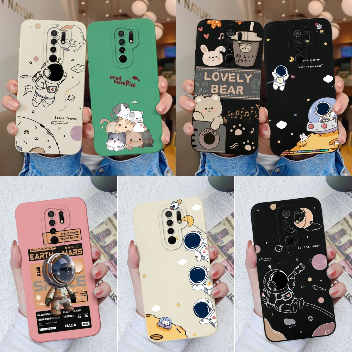 For Xiaomi Redmi 9 9A 9AT 9 Prime Case Cute Cat Soft Silicone Back Cover Protective Coque For Redmi9 Carcas 9 A 9AT 9Prime Funda