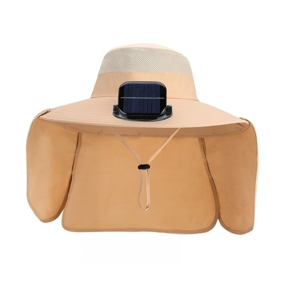 

New UPF50+ Solar Fan Hat with Shawl Waterproof Wide Brim Hat Adjustable Sunscreen Fishing Hat Outdoor