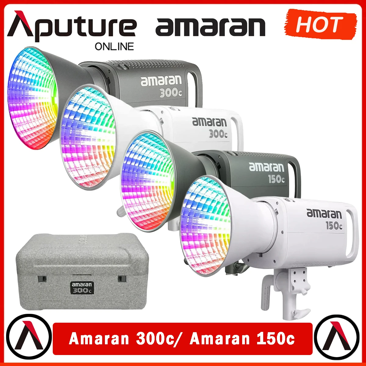 

Aputure Amaran 300c 300W RGBww Full-color 2500-7500K COB Video Light Amaran 150c RGB Fill Light with G/M Adjustment App Control