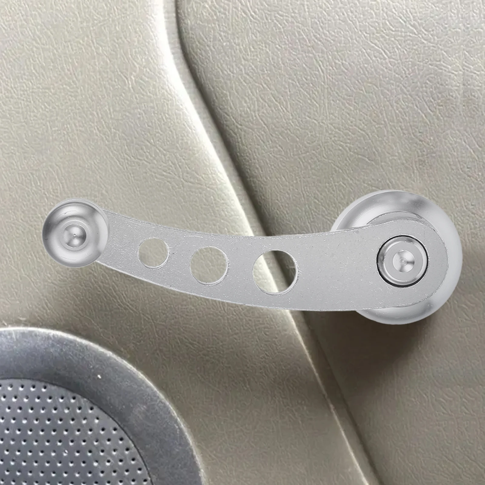 

2 pcs Car Window Crank Handle Silver Manual Aluminum Alloy Handles Replacement Parts for Auto Doors Interior Accessories