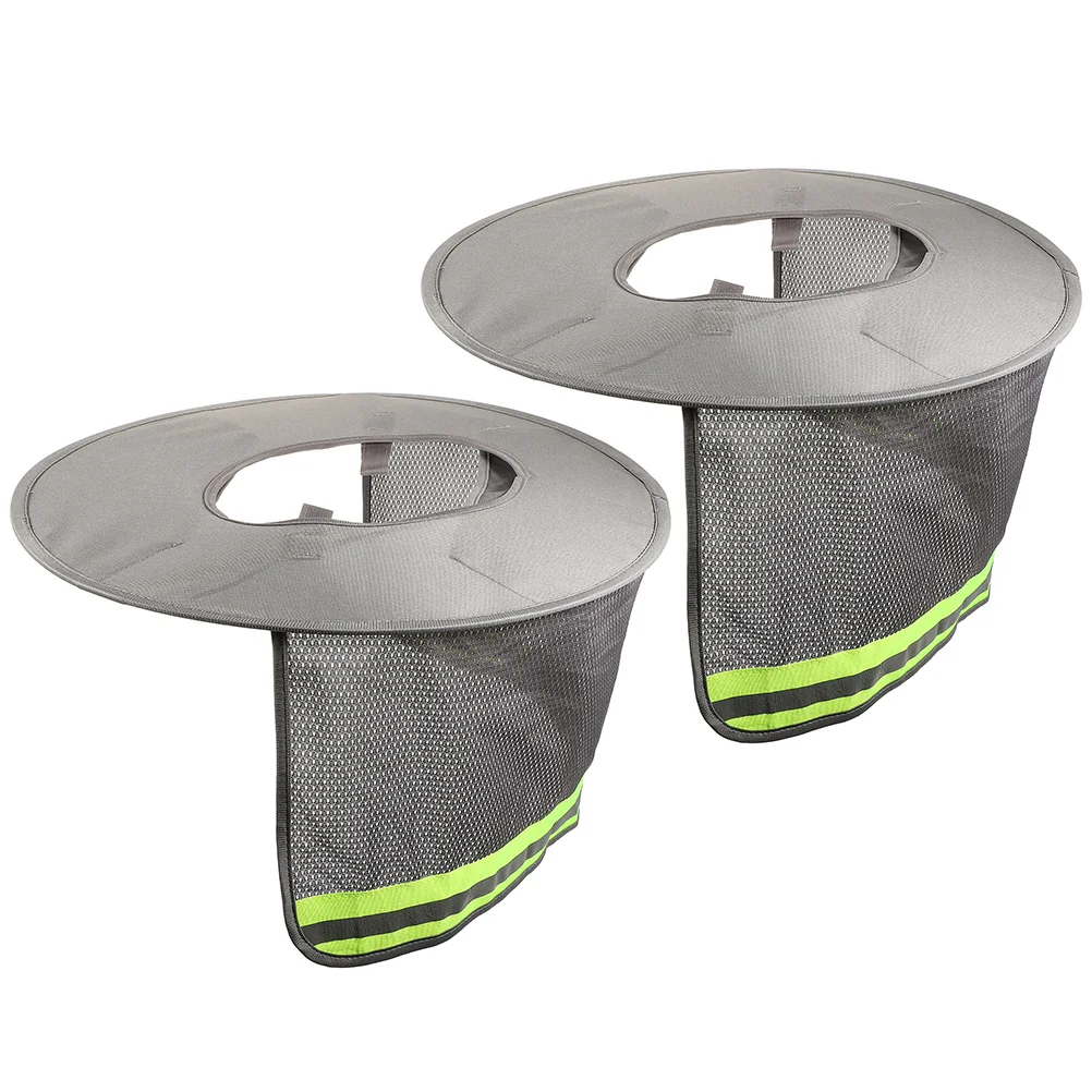 2 Pcs Reflective Hat Cover Construction Sun Shade for Hard Neck Protector Visor Workers