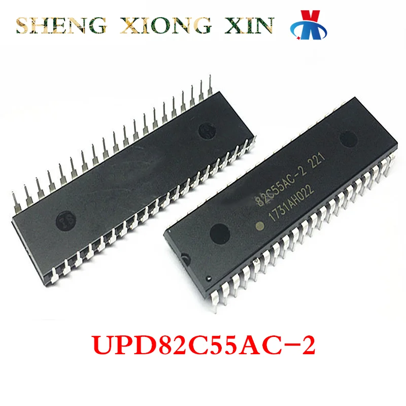 5pcs/Lot 100% New UPD82C55AC-2 DIP-40 Interface Expansion Chip UPD82C55AC UPD82C55 Integrated Circuit