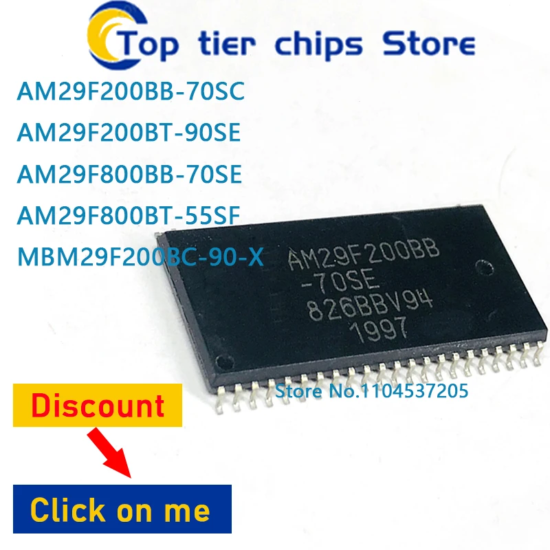 1PCS/LOT  AM29F200BB-70SC AM29F200BT-90SE AM29F800BB-70SE AM29F800BT-55SF MBM29F200BC-90-X SOP SOP44 100% NEW