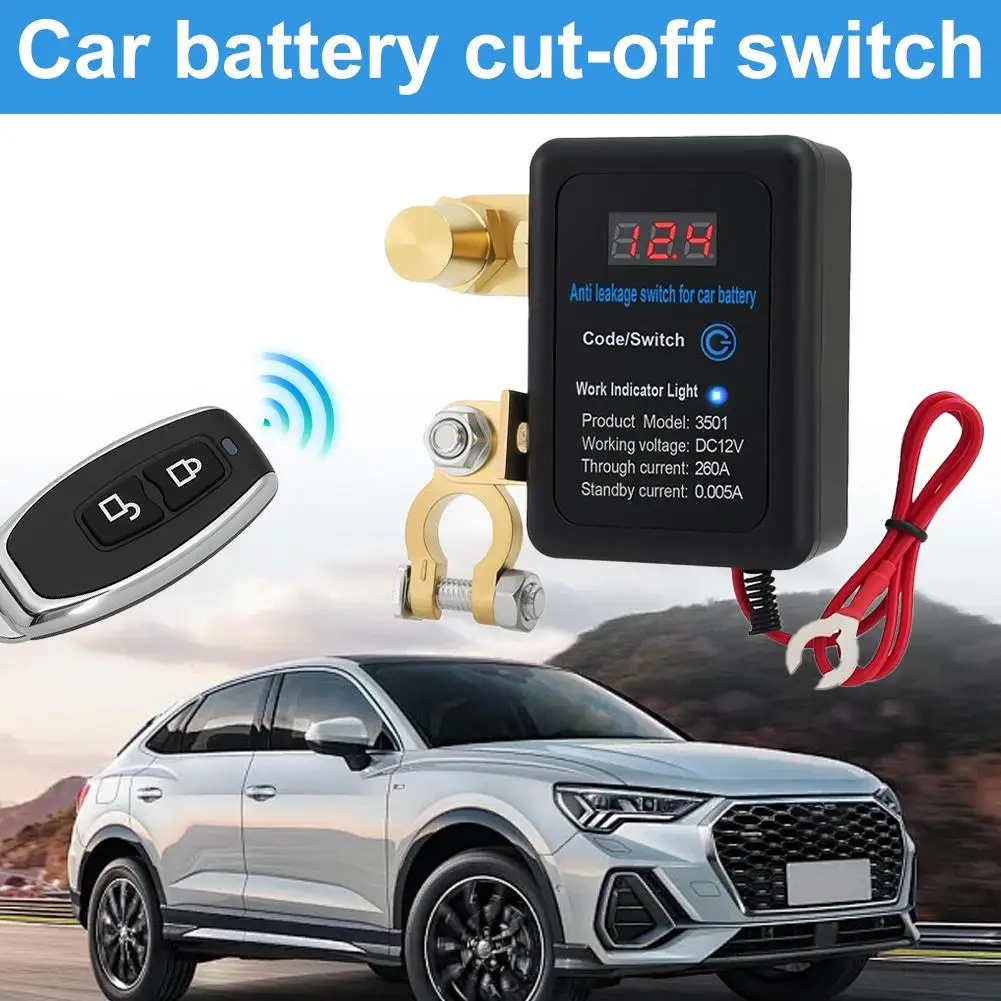 

Remote Battery Disconnect Switch 12V 260A Wireless Kill Switch Emergency Power Shut Off for Car Truck SUV RV X3Q0