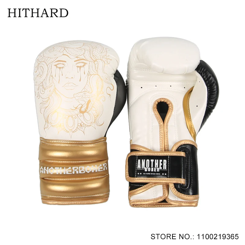 

High Quality PU Leather Boxing Gloves Snake Head Muay Thai MMA Sparring Gloves Sanda Training Thickened Protective Combat Gloves