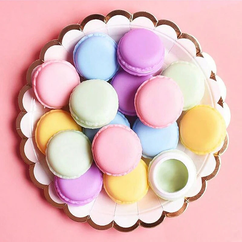 5PCS Circular Mini Storage Box Plastic Portable Macaron Candy Jewelry Earphone Cable Storage Household Classification TMZ