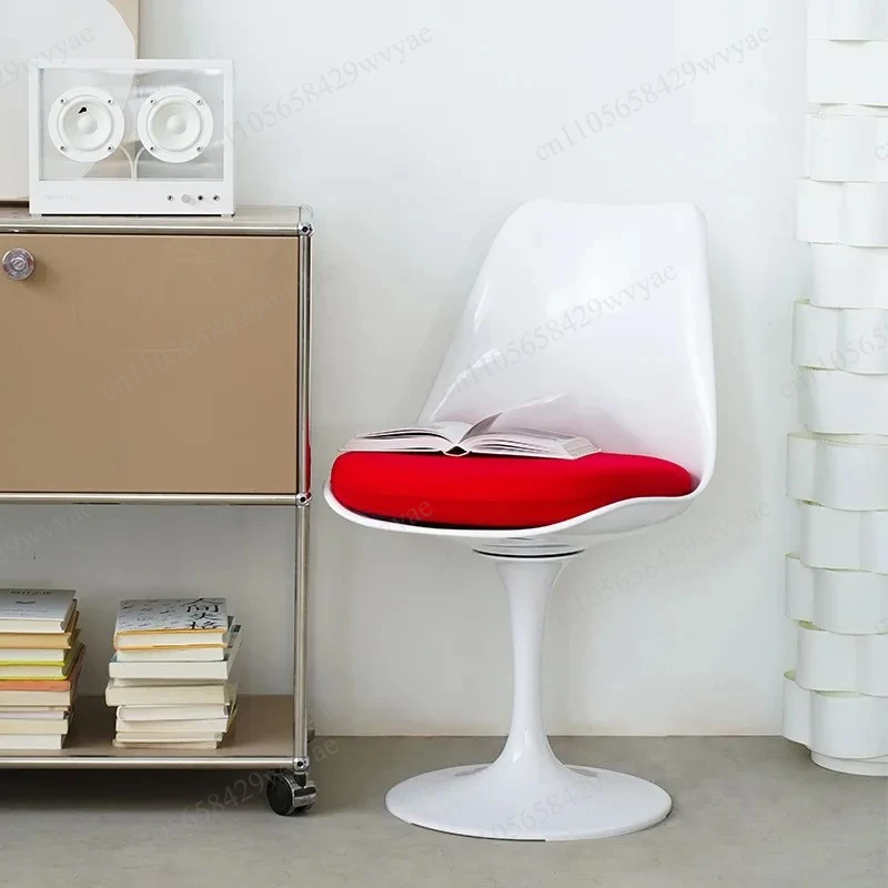 Designer Retro Tulip Chair 360 Degree Swivel Backrest Chair Scandinavian Style for Study Dining Cafe