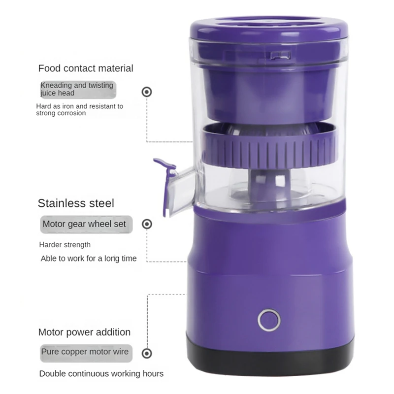 Portable Mini Electric Juicer Mixer Extractors USB Rechargeable Blender Fruit Juice Orange Juice Maker Household Durable