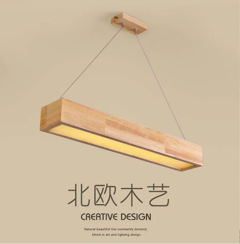 15W/25W/30W LED Wooden Pendant Light With Arcrylic Shade,Simple Modern Style Pendant Lamp For Living Room/Sitting Room/Bedroom