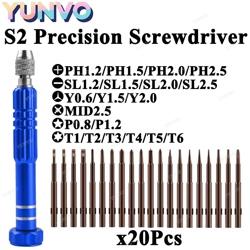 20 in1 أدوات إصلاح الهاتف مفك النظارات أدوات يدوية متعددة الوظائف مفك النظارات مكبرة ساعة طقم تصليح الهاتف