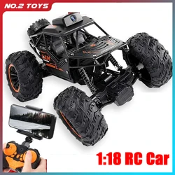 1:18 RC Car APP Controlled Remote Control Car Off Road Monster Truck 4WD with HD Camera Rock RC Crawler Trator Toys Child Gifts