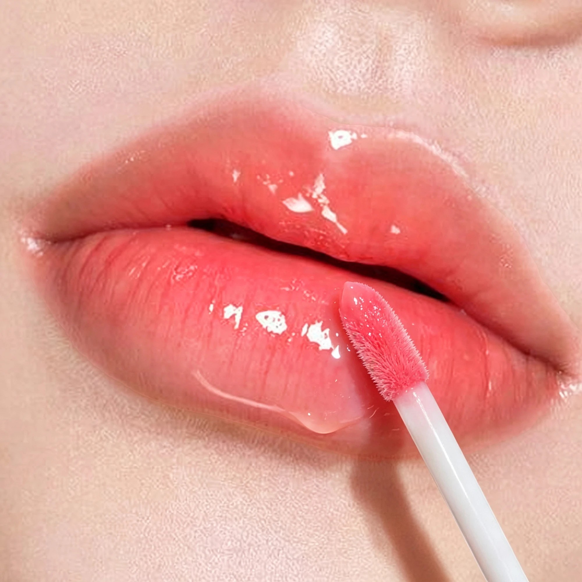 JUJU DREAM Clear Transparent Light Color Lip Gloss Hydrating Plumping Shine Waterproof Long Lasting Moisturizing Makeup