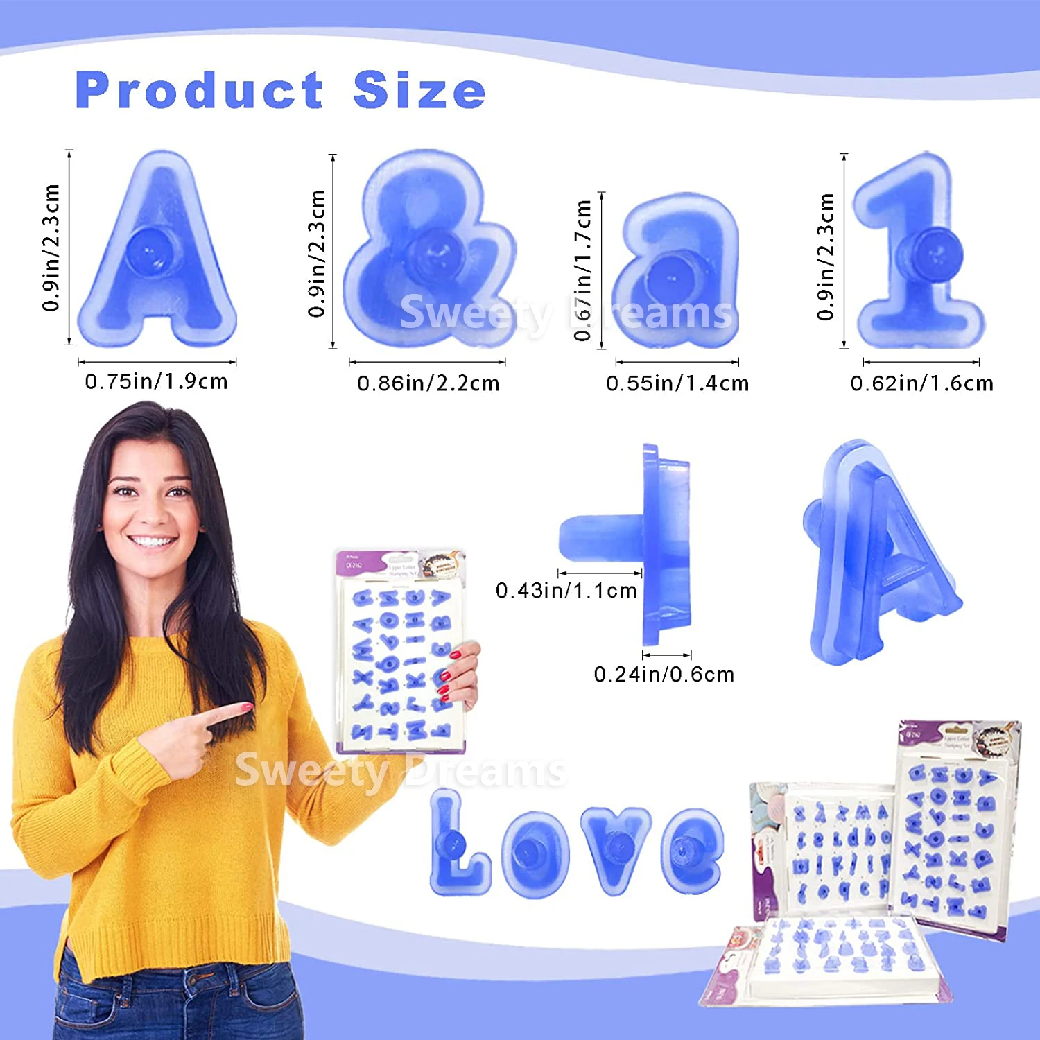 DIY Alphabet Number Letter Cake Mold Fun Cookie Biscuit Stamp Embosser Cutter Sugar Fondant Baking Mold Cake Decoration Tool