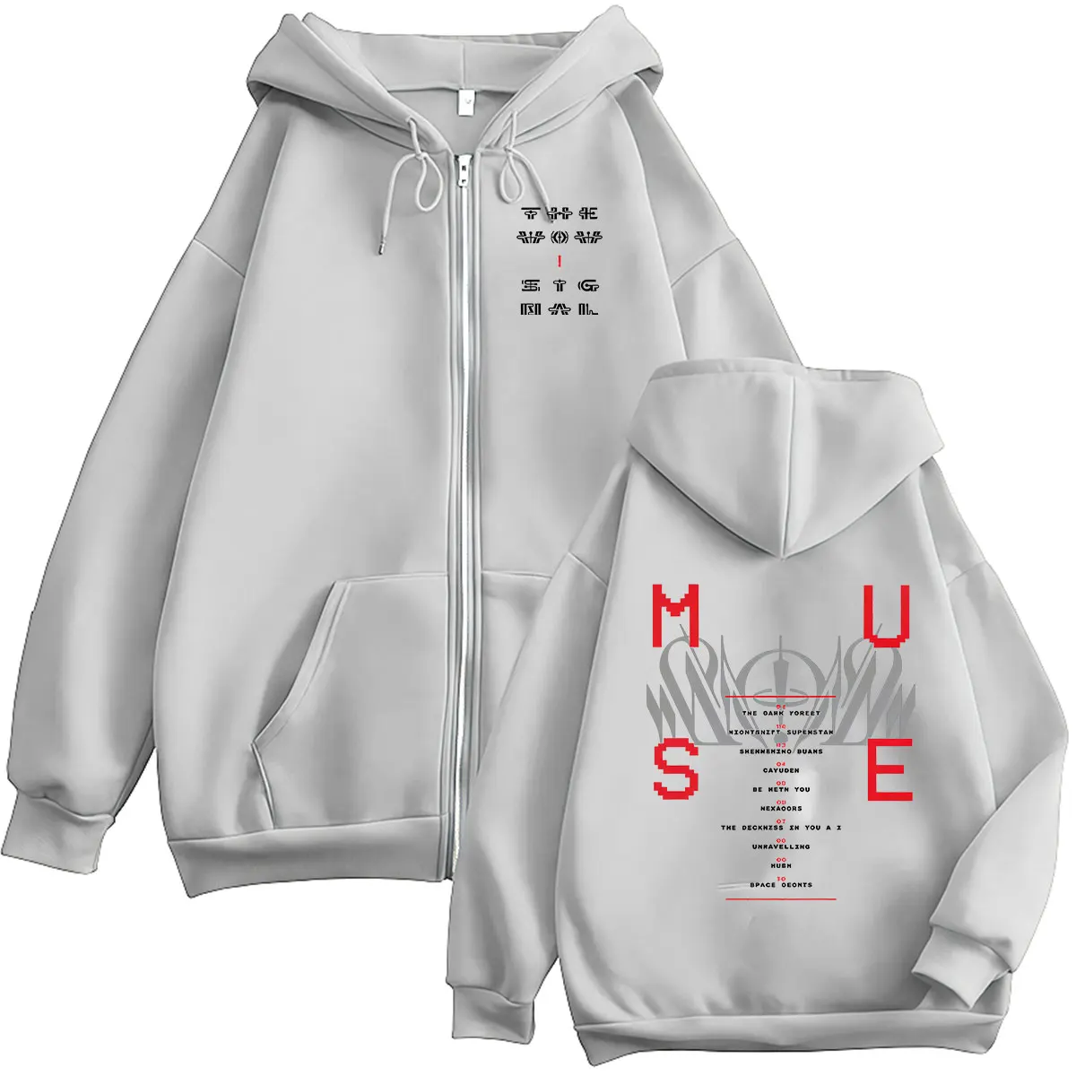 MUSE Band The Wow! Signal Tour 2026 Reißverschluss-Hoodie Herren Damen Kleidung Mode Vintage Sweatshirt Hip-Hop Pullover Jacke Kapuzenpullover – Detail 7