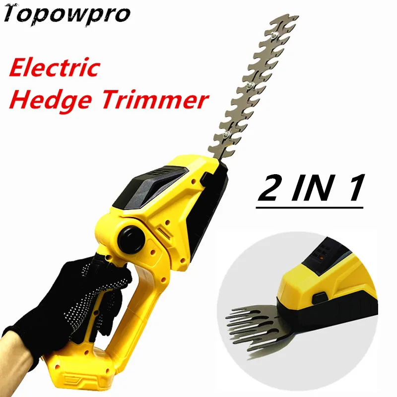 Fit For DeWALT 20V Battery 2 IN 1 Electric Hedge Trimmer Cordless Hedge Cutter Weeding Shear Pruning Mower Power Tools