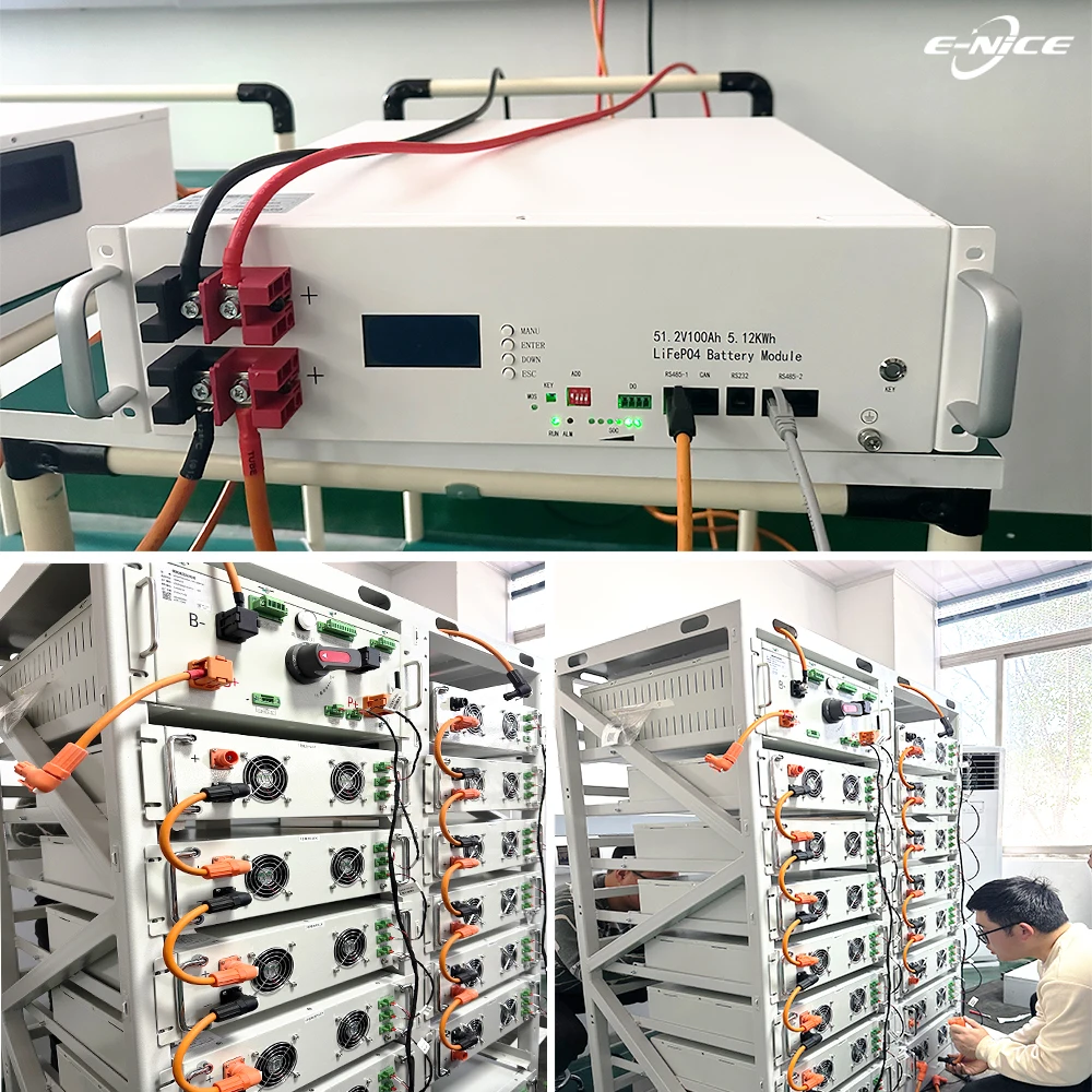 E-Nice Solar Lifepo4 Lithium Battery Ion 51.2v 100ah 200ah 314ah 600ah Solar Batterie 5KW 10KW 16KW