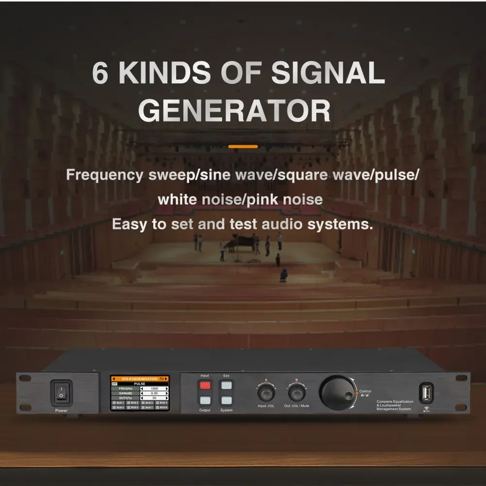 Picture 6: A808 DSP Touchable Screen 8in*8out Line Array Digital Audio Processor Speaker Management System Audio Processor