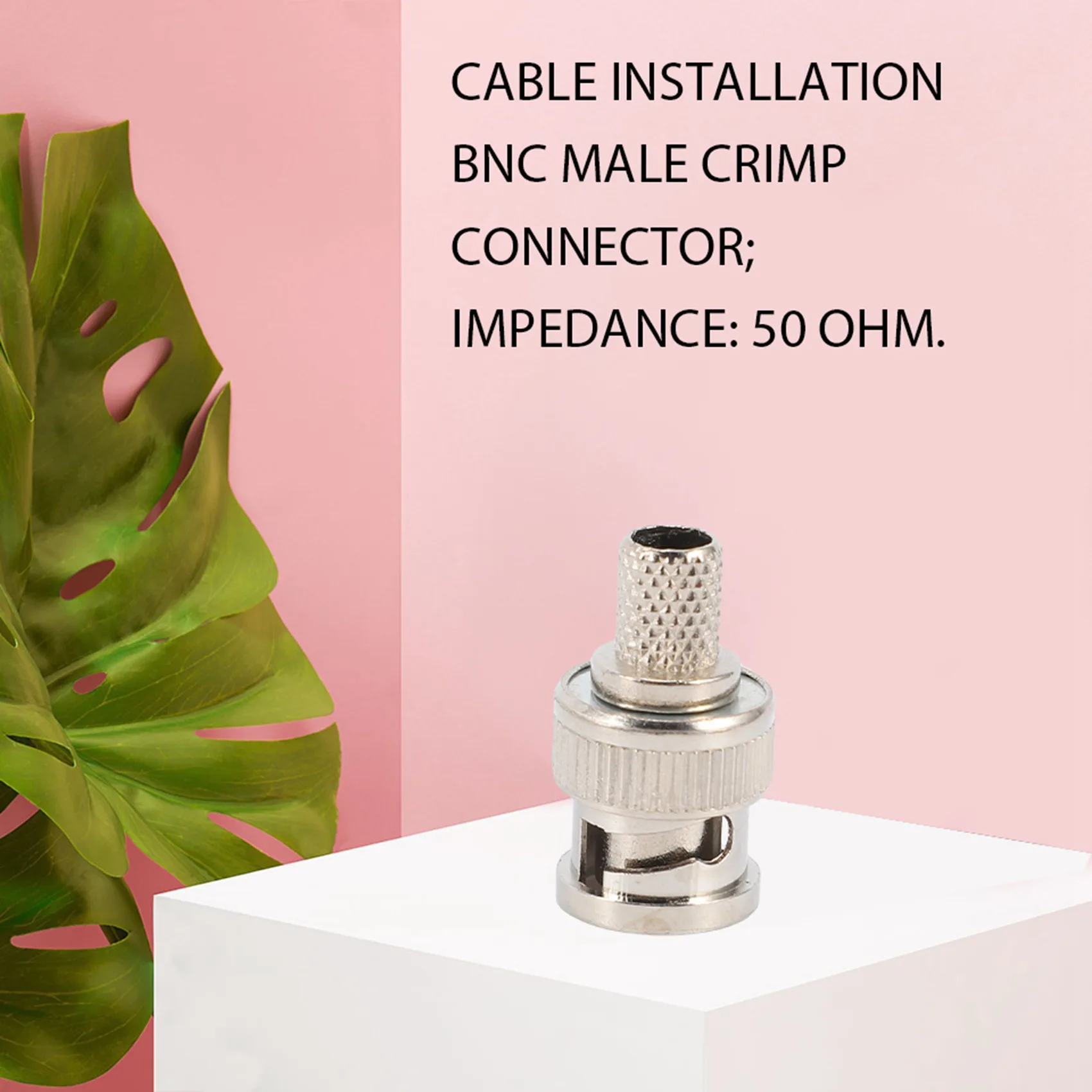 N84R 30PCS BNC Male Crimp Connector For CCTV System Female Coupler Connector BNC