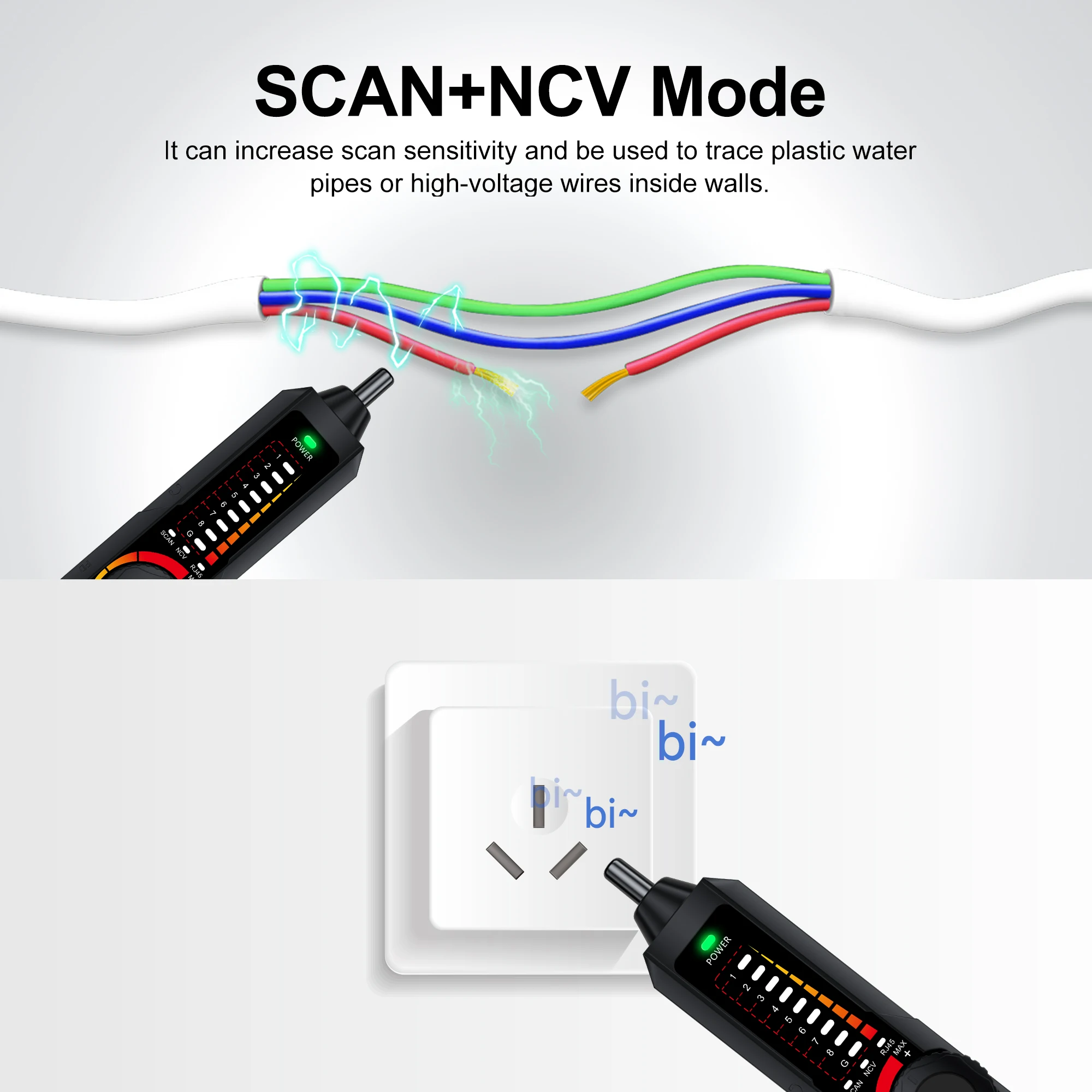 RJ45 Tester Lan Tester Network Cable Tester RJ45 Cable Tracker Ethernet Cable Tester Network Tools Wire Tracker UTP Cable Tester